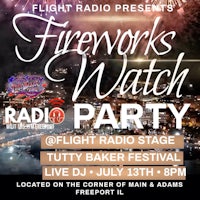 fireworks watch party flyer